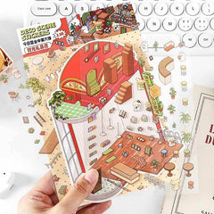 Fantasy Gift Shop DIY 3D Scene Stickers 4 Cute Miniature Scenes high ranking