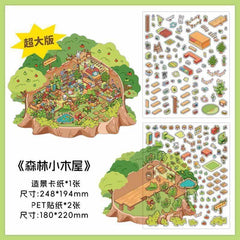 Island Shop DIY 3D Scene Stickers 2 Cute Miniature Scenes high ranking