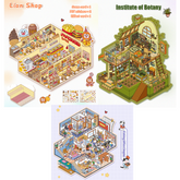 The Wild Syndicate DIY 3D Scene Stickers 3 Lovely Miniature Scenes-House Apartment Office high ranking