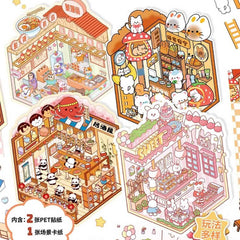 Furry Friends Tycoon DIY 3D Scene Stickers 4 Cute Miniature Scenes advanced