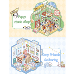Landscaping indoor DIY 3D Sticker Collection 2 Cute Miniature Scenes- Bedroom Music advanced