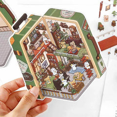 Fantasy Gift Shop DIY 3D Scene Stickers 4 Cute Miniature Scenes high ranking