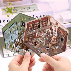 Animal Small Business DIY 3D Scene Stickers 4 Cute Miniature Scenes advanced