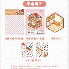 Furry Friends Tycoon DIY 3D Scene Stickers 4 Cute Miniature Scenes advanced