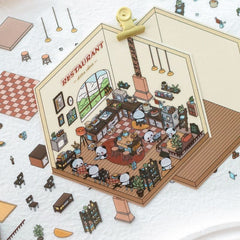 Panda Home Collection DIY 3D Scene Stickers 4 Cute Miniature Scenes beginner