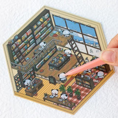 Panda Home Collection DIY 3D Scene Stickers 4 Cute Miniature Scenes beginner