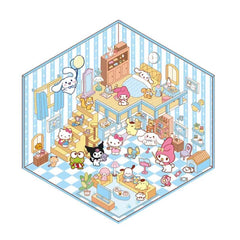 Sanrios Party DIY 3D Scene Stickers 4 Cute Miniature Scenes beginner