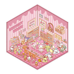 Sanrios Party DIY 3D Scene Stickers 4 Cute Miniature Scenes beginner