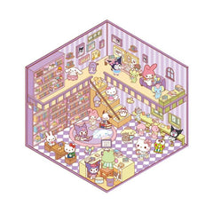 Sanrios Party DIY 3D Scene Stickers 4 Cute Miniature Scenes beginner
