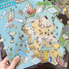 Playing Game DIY 3D Scene Stickers - 4 Cute Miniature Scenes high ranking