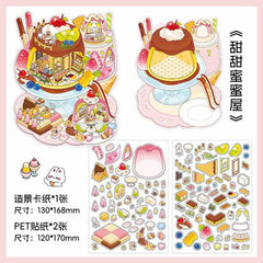 Epicurean Haven DIY 3D Scene Stickers 4 Cute Miniature Scenes high ranking