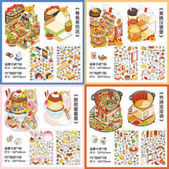 Epicurean Haven DIY 3D Scene Stickers 4 Cute Miniature Scenes high ranking