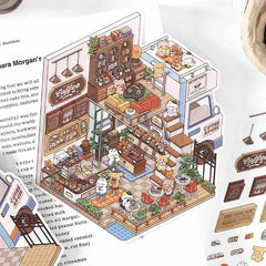 Fantasy Gift Shop DIY 3D Scene Stickers 4 Cute Miniature Scenes high ranking