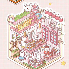 Furry Friends Tycoon DIY 3D Scene Stickers 4 Cute Miniature Scenes advanced