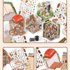 Fantasy Gift Shop DIY 3D Scene Stickers 4 Cute Miniature Scenes high ranking