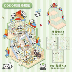 Playing Game DIY 3D Scene Stickers - 4 Cute Miniature Scenes high ranking
