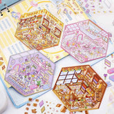Cozy Critter Shops DIY 3D Sticker Collection 4 Cute Miniature Scenes advanced