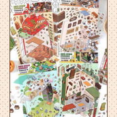 Fantasy Gift Shop DIY 3D Scene Stickers 4 Cute Miniature Scenes high ranking