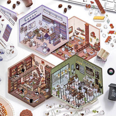 Animal Small Business DIY 3D Scene Stickers 4 Cute Miniature Scenes advanced