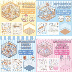 Cuddly Creations DIY 3D Sticker Collection 4 Cute Miniature Scenes advanced