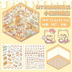 Cuddly Creations DIY 3D Sticker Collection 4 Cute Miniature Scenes advanced