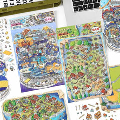 Ethereal Escape DIY 3D Scene Stickers 2 Cute Miniature Scenes difficulty