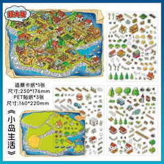 Ethereal Escape DIY 3D Scene Stickers 2 Cute Miniature Scenes difficulty