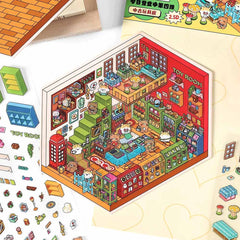 Chocolate Workshop DIY 3D Scene Stickers 4 Cute Miniature Scenes intermediate