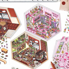 Chocolate Workshop DIY 3D Scene Stickers 4 Cute Miniature Scenes intermediate