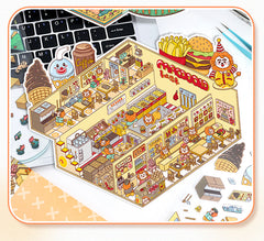 The Wild Syndicate DIY 3D Scene Stickers 3 Lovely Miniature Scenes-House Apartment Office high ranking