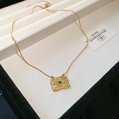 Titanium Steel Necklace Vintage ins Premium Clavicle Chain Fashion Jewelry