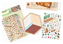 Fun Dessert House DIY 3D Scene Stickers - 3 Cute Miniature Scenes-Cake Bakery intermediate
