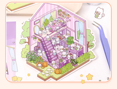 Critter Shop DIY 3D Scene Stickers 4 Cute Miniature Scenes advanced