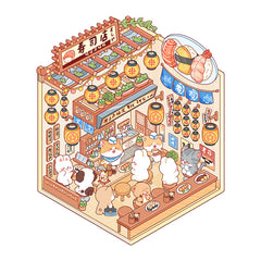 Critter Shop DIY 3D Scene Stickers 4 Cute Miniature Scenes advanced