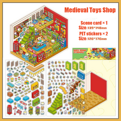 Chocolate Workshop DIY 3D Scene Stickers 4 Cute Miniature Scenes intermediate
