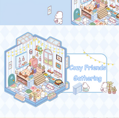 Landscaping indoor DIY 3D Sticker Collection 2 Cute Miniature Scenes- Bedroom Music advanced