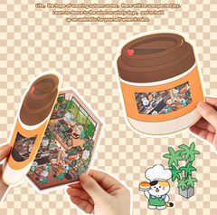 Fun Dessert House DIY 3D Scene Stickers - 3 Cute Miniature Scenes-Cake Bakery intermediate