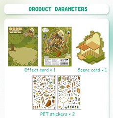 The Wild Syndicate DIY 3D Scene Stickers 3 Lovely Miniature Scenes-House Apartment Office high ranking