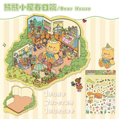 Cute 3D scene collage landscape sticker hand account sticker DIY high ranking