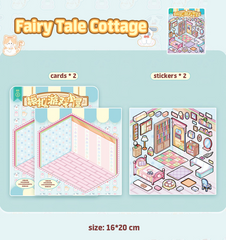 Sim Game Hut DIY 3D Scene Stickers 2 Lovely Miniature Scenes intermediate