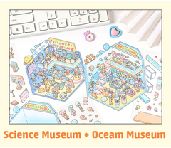 Popular Venues DIY 3D Sticker Collection - 8 Cute Miniature Scenes advanced