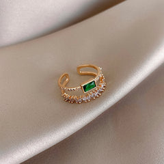 Mint zircon ring ins premium jewelry