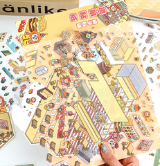 The Wild Syndicate DIY 3D Scene Stickers 3 Lovely Miniature Scenes-House Apartment Office high ranking