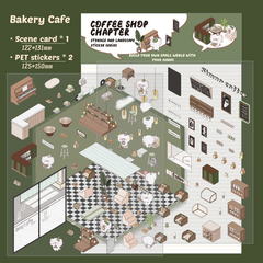 Animal Small Business DIY 3D Scene Stickers 4 Cute Miniature Scenes advanced