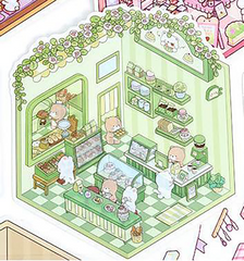 Fresh Bakes & Quick Stops DIY 3D Scene Stickers 2 Lovely Miniature Scenes-Bear Bakery convience store candy sweet beginner