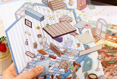 Landscaping indoor DIY 3D Sticker Collection 2 Cute Miniature Scenes- Bedroom Music advanced