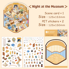 Capybara World DIY 3D Scene Stickers 4 Cute Miniature Scenes