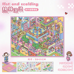 Large scene sticker 3D sticker DIY decompression difficulty