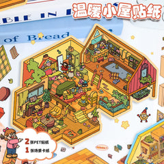 Cute 3D scene collage landscape sticker hand account sticker DIY difficulty intermediate