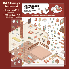 Animal Small Business DIY 3D Scene Stickers 4 Cute Miniature Scenes advanced